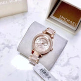 Michael Kors Parker Pink Dial Two Tone Steel Strap Watch for Women - MK6110 Authentic Buy Shop Now