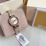 Michael Kors Darci White Dial Two Tone Steel Strap Watch for Women - MK3323 Authentic Buy Shop Now