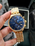 Hugo Boss Associate Blue Dial Gold Steel Strap Watch for Men - 1513841 Authentic Buy Shop Now