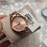 Michael Kors Slim Runway Rose Gold Dial Rose Gold Steel Strap Watch for Women - MK3513 Authentic Buy Shop Now