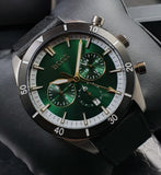 Hugo Boss Santiago Green Dial Black Nylon Strap Watch for Men - 1513936 Authentic Buy Shop Now