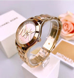 Michael Kors Mini Slim Runway Rose Gold Dial Two Tone Steel Strap Watch for Women - MK3650 Authentic Buy Shop Now