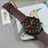 Fossil Retro Pilot Chronograph Brown Dial Brown Leather Strap Watch for Men - FS5833 Authentic Buy Shop Now
