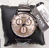 Hugo Boss Spirit Chronograph Grey Dial Grey Steel Strap Watch for Men - 1513695 Authentic Buy Shop Now