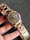 Burberry The City Nude Dial Rose Gold Steel Strap Watch for Women - BU9228 Authentic Buy Shop Now