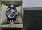 Guess Odyssey Quartz Blue Dial Gunmetal Steel Strap Watch For Men - W1107G5 Authentic Buy Shop Now