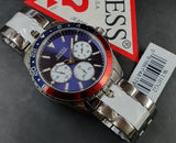 Guess Odyssey Multifunction Blue Dial Silver Steel Strap Watch For Men - W1107G2 Authentic Buy Shop Now