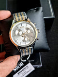 Hugo Boss Companion Silver Dial Two Tone Mesh Bracelet Watch for Men - 1513654 Authentic Buy Shop Now