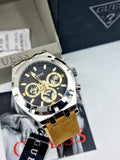 Guess Continental Multifunction Black Dial Brown Leather Strap Watch for Men - GW0262G1 Authentic Buy Shop Now