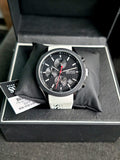 Hugo Boss Velocity Black Dial White Rubber Strap Watch for Men - 1513718 Authentic Buy Shop Now