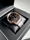 Hugo Boss Associate Chronograph Black Dial Two Tone Steel Strap Watch for Men - 1513840 Authentic Buy Shop Now