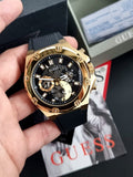 Guess Third Gear Multifunction Black Dial Black Rubber Strap Watch for Men - GW0334G2 Authentic Buy Shop Now