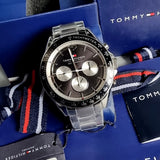 Tommy Hilfiger Luke Quartz Black Dial Silver Steel Strap Watch for Men - 1791120 Authentic Buy Shop Now