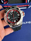 Tommy Hilfiger Drew Black Dial Black Rubber Strap Watch for Men - 1791064 Authentic Buy Shop Now