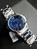 Emporio Armani Valente Quartz Blue Dial Silver Steel Strap Watch For Men - AR11085 Authentic Buy Shop Now