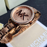 Michael Kors Sofie Quartz Rose Gold Dial Rose Gold Steel Strap Watch For Women - MK4335 Authentic Buy Shop Now