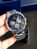 Tommy Hilfiger Keagan Blue Dial Silver Steel Strap Watch for Men - 1791293 Authentic Buy Shop Now