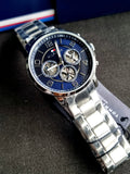 Tommy Hilfiger Keagan Blue Dial Silver Steel Strap Watch for Men - 1791293 Authentic Buy Shop Now