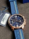 Tommy Hilfiger Decker Multifunction Blue Dial Blue Rubber Strap Watch for Men - 1791474 Authentic Buy Shop Now