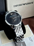 Emporio Armani Classic Quartz Black Dial Silver Steel Strap Watch For Men - AR11161 Authentic Buy Shop Now