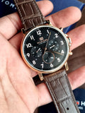 Tommy Hilfiger Daniel Black Dial Brown Leather Strap Watch for Men - 1710379 Authentic Buy Shop Now