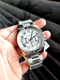 Michael Kors Brecken Chronograph Silver Dial Silver Steel Strap Watch For Women - MK8562 Authentic Buy Shop Now