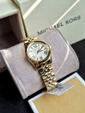 Michael Kors Lexington Quartz Silver Dial Gold Steel Strap Watch For Women - MK3229 Authentic Buy Shop Now