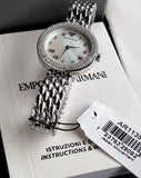 Emporio Armani Rosa Quartz White Dial Silver Steel Strap Watch For Women - AR11354 Authentic Buy Shop Now