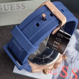 Guess Empire Analog Quartz Lime Green Dial Blue Silicon Strap Watch for Men - GW0583G3 Authentic Buy Shop Now