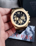 Guess Empire Chronograph Quartz Black Dial Black Silicon Strap Watch For Men - GW0583G2 Authentic Buy Shop Now
