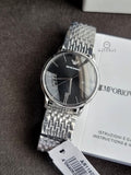 Emporio Armani Minimalist Black Dial Silver Steel Strap Watch for Men - AR11600 Authentic Buy Shop Now