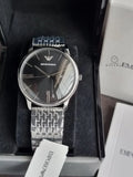 Emporio Armani Minimalist Black Dial Silver Steel Strap Watch for Men - AR11600 Authentic Buy Shop Now