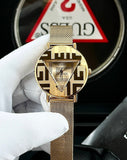 Guess Iconic Quartz Gold Dial Gold Mesh Bracelet Watch For Women - GW0527L2 Authentic Buy Shop Now
