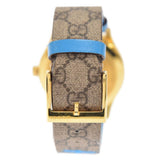 Gucci G Timeless Disney Donald Duck Brown Dial Brown Leather Strap Watch For Women - YA1264167 Authentic Buy Shop Now