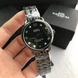 Coach Delancey Black Dial Black Steel Strap Watch For Women - 14502812 Authentic Buy Shop Now