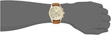 Michael Kors Lexington Chronograph Gold Dial Brown Leather Strap Watch For Men - MK8447 Authentic Buy Shop Now