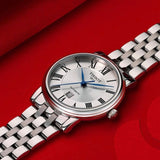 Tissot T Classic Carson Premium Automatic Lady Silver Dial Silver Steel Strap Watch for Women - T122.207.11.033.00 Authentic Buy Shop Now