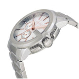 Gucci G Chrono Chronograph Silver Dial Silver Steel Strap Watch For Men - YA101201 Authentic Buy Shop Now