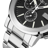 Gucci G Chrono Black Dial Silver Steel Strap Watch For Men - YA101204 Authentic Buy Shop Now