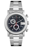Gucci G Chrono Black Dial Silver Steel Strap Watch For Men - YA101309 Authentic Buy Shop Now