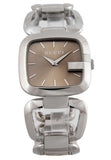 Gucci G Gucci Brown Dial Silver Steel Strap Watch For Women - YA125507 Authentic Buy Shop Now