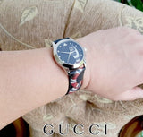 Gucci Le Marche Des Merveilles Black Dial Black Leather Strap Unisex Watch - YA1264007 Authentic Buy Shop Now