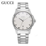Gucci G Timeless White Dial Silver Steel Strap Watch For Women - YA1264028A Authentic Buy Shop Now