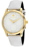 Gucci G Timeless Quartz White Dial White Leather Strap Watch For Women - YA1264033A Authentic Buy Shop Now