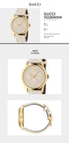Gucci G Timeless Quartz White Dial White Leather Strap Watch For Women - YA1264033A Authentic Buy Shop Now