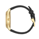 Gucci G Timeless Quartz Black Dial Black Leather Strap Watch For Women - YA1264034A Authentic Buy Shop Now