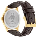 Gucci G Timeless Quartz Brown Dial Brown Leather Strap Watch for Men - YA1264035 Authentic Buy Shop Now