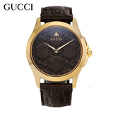 Gucci G Timeless Quartz Brown Dial Brown Leather Strap Watch for Men - YA1264035 Authentic Buy Shop Now