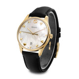 Gucci G-Timeless Mother of Pearl Dial Black Leather Strap Watch For Women - YA1264044 Authentic Buy Shop Now