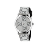Gucci G Timeless Quartz Grey Dial Grey Leather Strap Watch For Men - YA1264058 Authentic Buy Shop Now